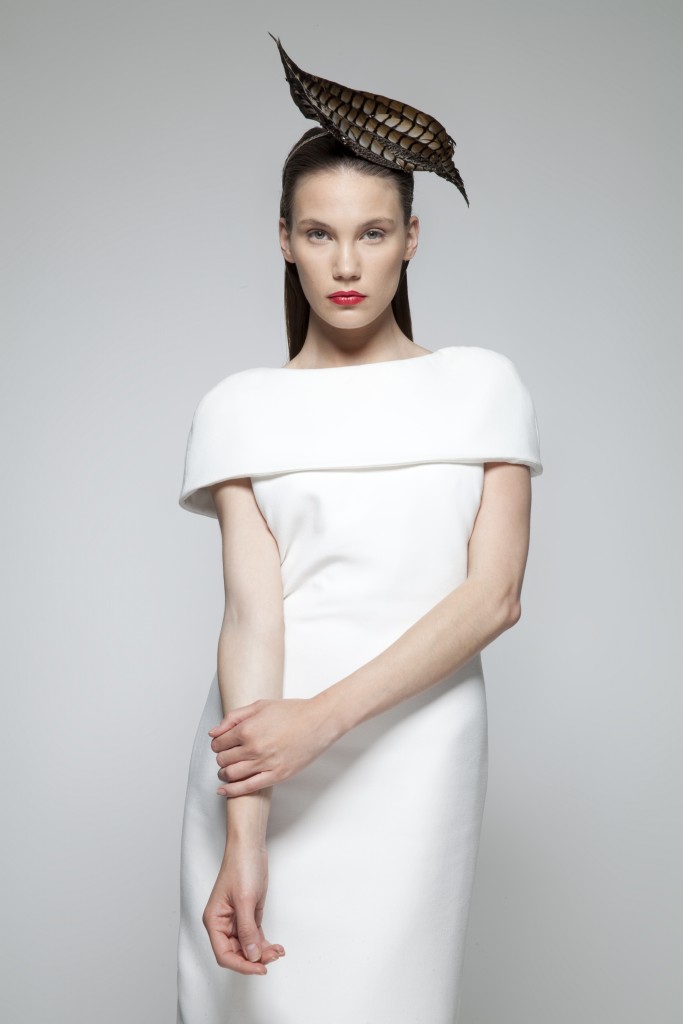 10. Suzannah Couture Cape shift white model HIGH copy