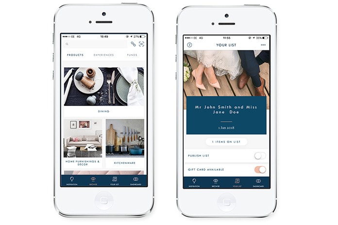 The Wedding Shop launches app to help couples plan the perfect gift list