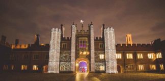 A winter wonderland wedding party at Hampton Court Palace
