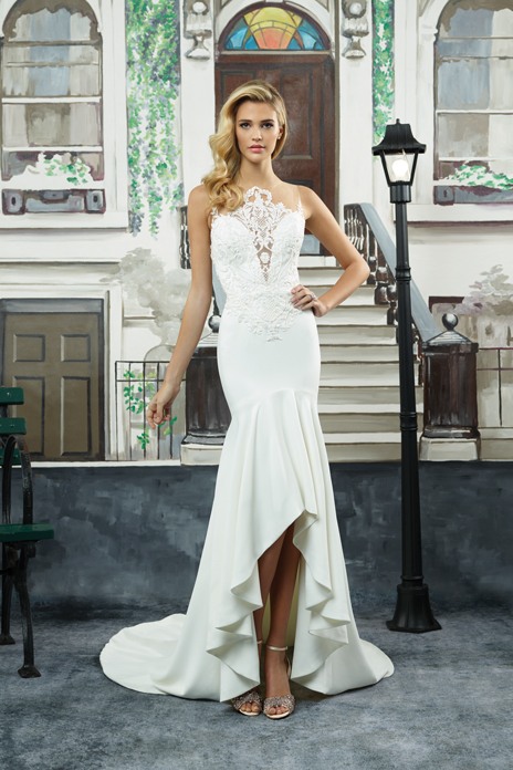 Bridal trend: Join the chain gang with these fabulous hi-lo wedding gowns
