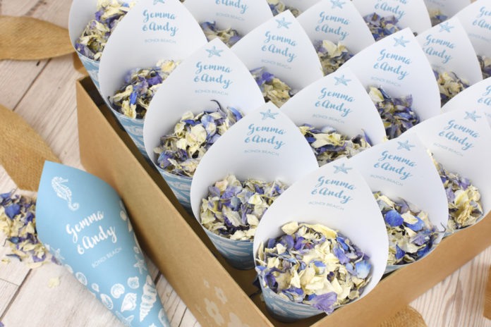 Personalise your confetti with Shropshire Petals
