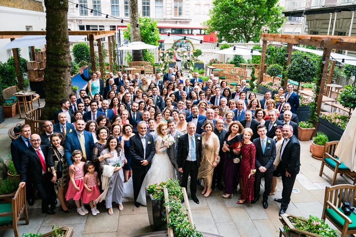 Real wedding: Capital gold at The Langham Hotel