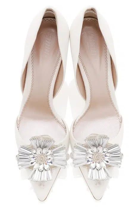 Nearly Flat Wedding Shoes Gold Jimmy Choos