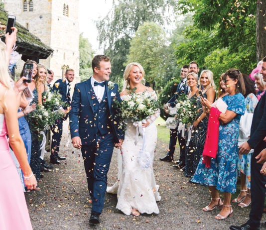 Real wedding: Yorkshire gold