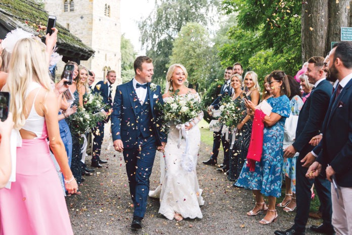 Real wedding: Yorkshire gold